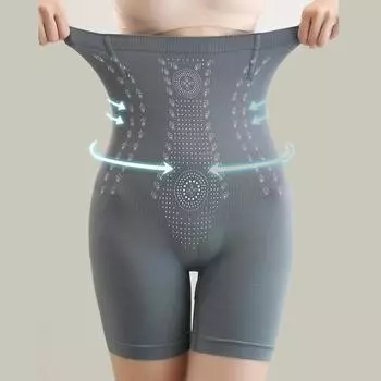 Женские утягивающие брюки с высокой талией и плоскими штанинами для послеродового периода, корректирующее белье для ягодиц, корректирующие брюки для талии M бежевый