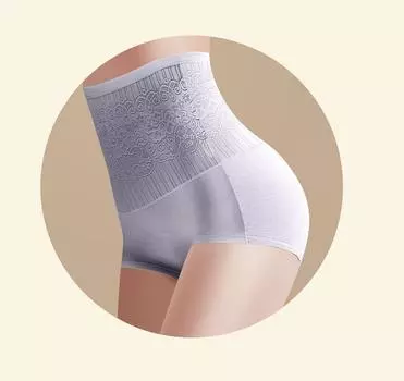 Женские утягивающие брюки с высокой талией L белый