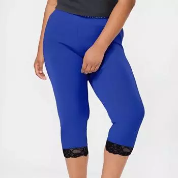Женские утягивающие леггинсы с высокой талией, брюки больших размеров с эластичной талией и маленькими штанинами L синий
