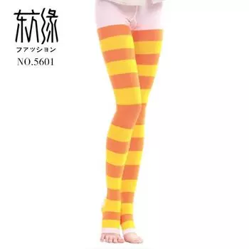 Женские утягивающие полосатые колготки – Пижамы, приподнимающие бедра и корректирующие ноги Pants 5602, One Size оранжевый