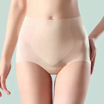 Женские утягивающие трусики Ice Silk Tummy Control Женские бесшовные трусики Трусики-шорты Нижнее белье Ультратонкое летнее нижнее белье 2XL чёрный