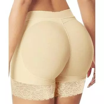 Женские утягивающие трусики с подкладкой из кружева, однотонные утягивающие трусики с эффектом похудения, кружевные шорты в стиле пэчворк, нижнее белье S чёрный