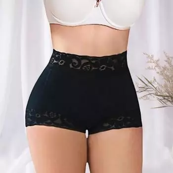 Женские утягивающие трусы с высокой талией и контролем живота, эластичные, большого размера, для стройной фигуры M телесный