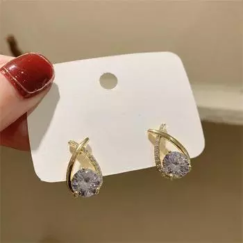 Женские ювелирные изделия Able All-Match Серьги-гвоздики «рыбий хвост» 1Pair