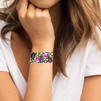 Женские ювелирные изделия браслеты с рубиновым цоизитом и лимонным топазом 7-8