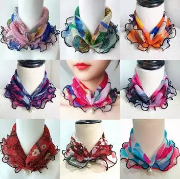 Женские ювелирные изделия, кружевной шифоновый шарф, жемчужное ожерелье, платок, эластичный браслет на голову, сделай сам