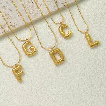 Женские ювелирные изделия Ремешки из титановой стали Ожерелье без сохранения цвета Женские летние INS Ключичная цепочка с буквами из нержавеющей стали Ювелирные изделия премиум-класса 1 pc
