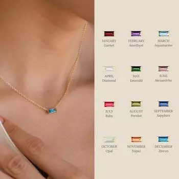 Женские ювелирные изделия Ремешки Титан Сталь День рождения Камень 12 Цирконий Ожерелье Месяц Камень Дамы Высокая Сохранность Цвета Ins Ожерелье