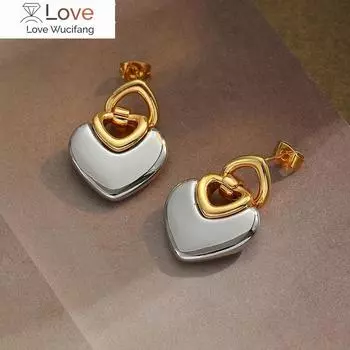 Женские ювелирные изделия Серьги-сердечки Популярный дизайн Сладкий темперамент Крутой стиль Любовь Серьги-подвески для женщин Подарки