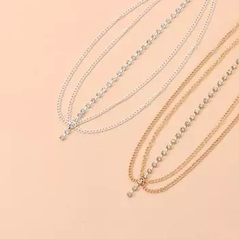 Женские ювелирные изделия золотого, серебряного цвета с кисточками, многослойная цепочка на голову в стиле бохо H серебряный