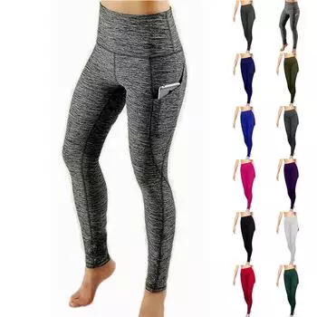 Женские узкие бесшовные брюки для йоги с высокой талией и подъемом бедер, спортивные брюки для фитнеса для бега L армия зеленый