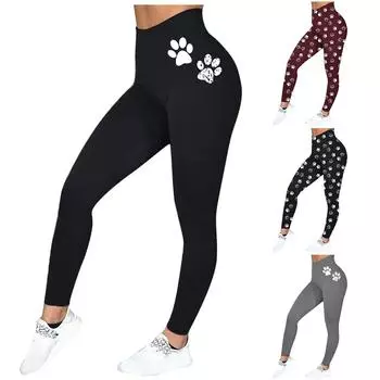 Женские узкие спортивные штаны с цифровой печатью, эластичные штаны для йоги XXXL