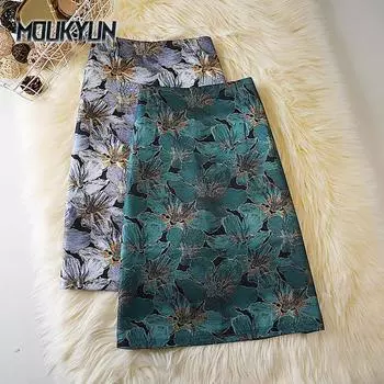 Женские узкие юбки А-силуэта, летние элегантные женские юбки с высокой талией, закрывающие бедра S серый