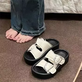 Женские вечерние босоножки на толстом каблуке 35 белый