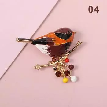 Женские вечерние качественные ювелирные аксессуары, многоцветная эмалированная булавка, брошь в виде животного и птицы на каждый день