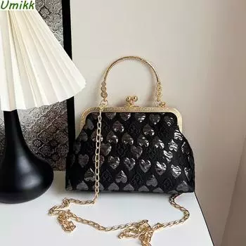 Женские вечерние клатчи с сердечками, стильные клатчи с ремешком-цепочкой, шикарная сумка через плечо, сумка с верхней ручкой для вечеринки, отдыха розовый