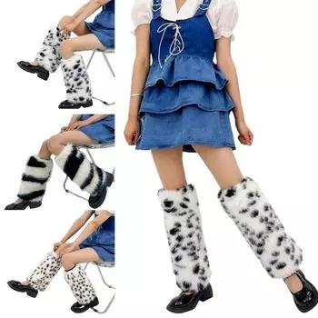 Женские вечерние манжеты, сапоги из искусственного меха, чулки, гетры, сапоги с рукавами, модные сапоги длиной до колена 25cm