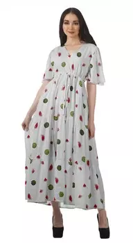 Женские вечерние платья Moomaya, повседневная одежда с принтом больших размеров, женская повседневная одежда 2XL белый