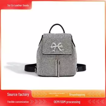 Женские вечерние сумки со стразами и рюкзаки с бриллиантами 2025 года — модные сумки высокого класса 18x10x20