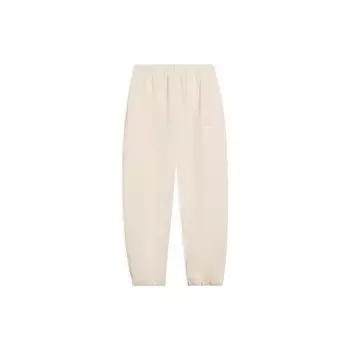 Женские вельветовые брюки-джоггеры с вышитым кроликом из мультфильма Li Ning, бежевые AKLT028-5 L