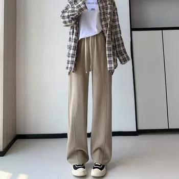 Женские вельветовые брюки из бархата, осенне-зимние, для пешего туризма, теплые, на открытом воздухе, с высокой талией, прямые, широкие брюки с карманами M чёрный