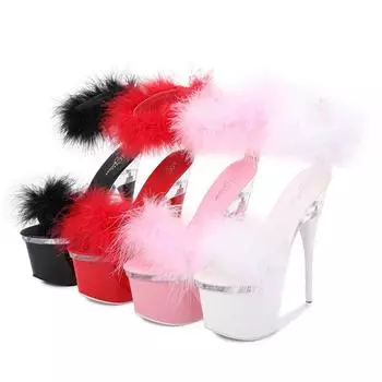 Женские весенне-летние дышащие и удобные босоножки с водонепроницаемой платформой и каблуком 14 см 43