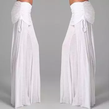 Женские весенне-летние прямые широкие брюки с открытой проймой, повседневные брюки для офиса, разноцветные танцевальные брюки 4XL