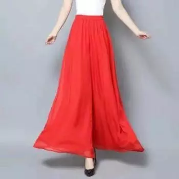 Женские весенне-летние тонкие брюки с широкими штанинами и высокой талией из чистого шифона с высокой посадкой 4XL
