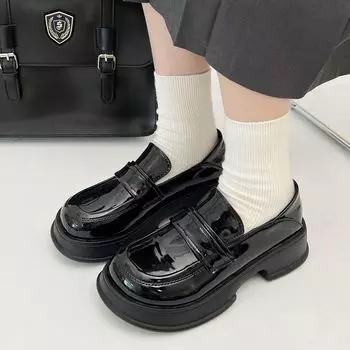 Женские весенне-осенние новые туфли-лодочки с круглым носком, туфли Мэри Джейн на квадратном каблуке для женщин 39