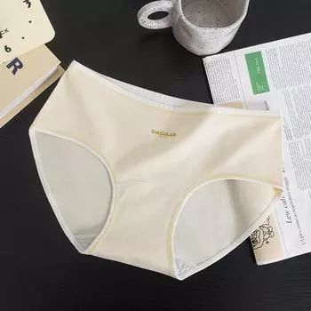 Женские весенне-осенние простые и милые трусики с антибактериальной хлопковой ластовицей 10А L