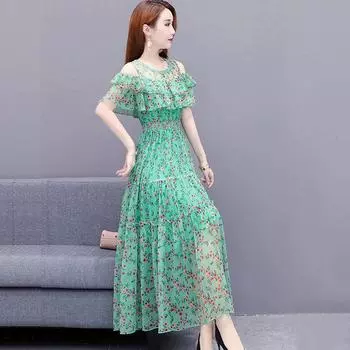 Женские весенние и летние легкие платья Вышитые платья больших размеров Платья с коротким рукавом XS