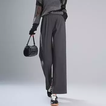 Женские весенние и летние новые тонкие брюки маленького размера, свободные повседневные прямые брюки, брюки Nine-minute S чёрный