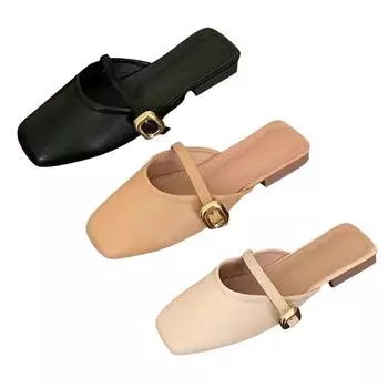 Женские весенние и летние однотонные туфли с закрытым носком и мелким каблуком 40 чёрный