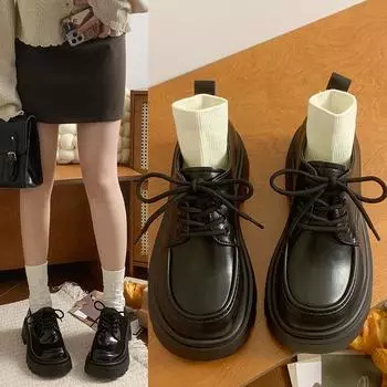 Женские весенние новые черные туфли на плоской подошве, женские лоферы без шнуровки, туфли-лодочки, дизайнерские повседневные кожаные оксфорды 35