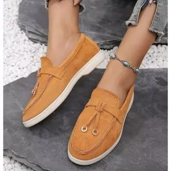 женские весенние новые простые круглые носки с неглубоким горлом на плоской подошве нескользящие мокасины для отдыха на открытом воздухе удобные вулканизированные туфли 36