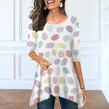 Женские весенние топы с круглым вырезом и принтом «любовь», модные футболки с длинными рукавами и неровным подолом XS розовый