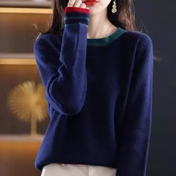 Женские весенние трикотажные топы женские повседневные тонкие свитера с длинным рукавом и круглым вырезом футболки корейский трикотажный джемпер винтажный Poleras новая футболка XXXXL бежевый