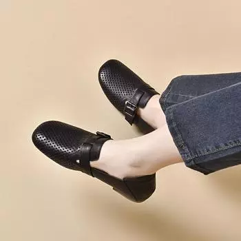 Женские весенние туфли Birkenstocks с полым верхом, на мягкой подошве, с мягким верхом, с неглубоким вырезом, одинарные туфли, с ремешком и пряжкой, женские туфли на плоской подошве в повседневном стиле 34