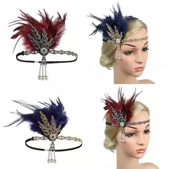 Женские винтажные маскарадные бисерные хлопковые аксессуары для волос со стразами и пайетками индийские эластичные головные уборы для выступлений