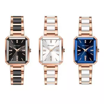 Женские винтажные наручные часы-браслет, керамические водонепроницаемые кварцевые часы