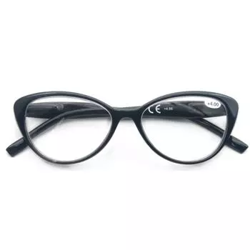 Женские винтажные очки для чтения, кошачий глаз, стильные очки для женщин, пресбиопические диопрические оправы с чехлом 1.25