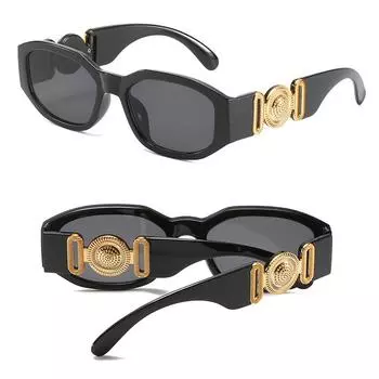 Женские винтажные солнцезащитные очки мужские ретро популярные UV400 прямоугольные маленькие женские уникальные