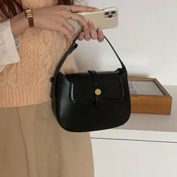 Женские винтажные сумки через плечо из искусственной кожи, маленькие сумки с клапаном на подмышке, дизайнерские женские