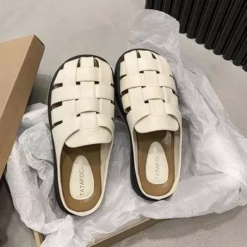 Женские винтажные тапочки с мягкой подошвой для весны и лета 35