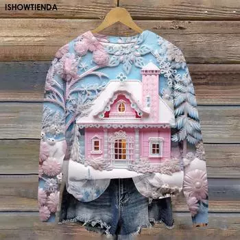 Женские винтажные толстовки с принтом Санты, длинные рукава, свитер с капюшоном Merry Xmas, женская однотонная толстовка, женская цветная толстовка S