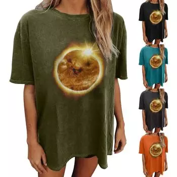 Женские винтажные топы с круглым вырезом и принтом алфавита реглан, футболки, топы, однотонная блузка с короткими рукавами и принтом XXL армия зеленый