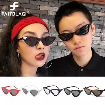 Женские винтажные треугольные солнцезащитные очки «кошачий глаз» UV400, модные ретро-очки для очков #1