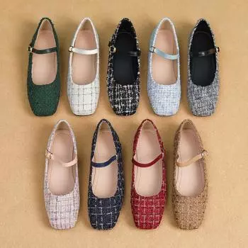 Женские винтажные туфли Мэри Джейн, балетки с пряжкой и ремешком, модельные туфли, повседневные туфли без шнуровки с квадратным носком, шикарные туфли на плоской подошве, удобная прогулочная обувь для женщин 35 чёрный