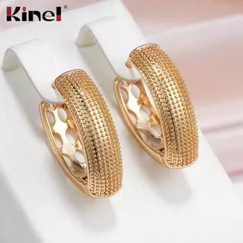 Женские висячие серьги Kinel V-образной формы большого размера, винтажные изящные ювелирные изделия