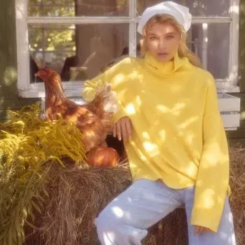 Женские водолазки, объемные свитера с длинным рукавом, трикотажные пуловеры, повседневные модные наряды на осень-зиму, однотонные базовые свитера для женщин One size слоновая кость